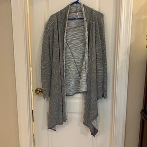 Free People Gray zipper sleeve sweater